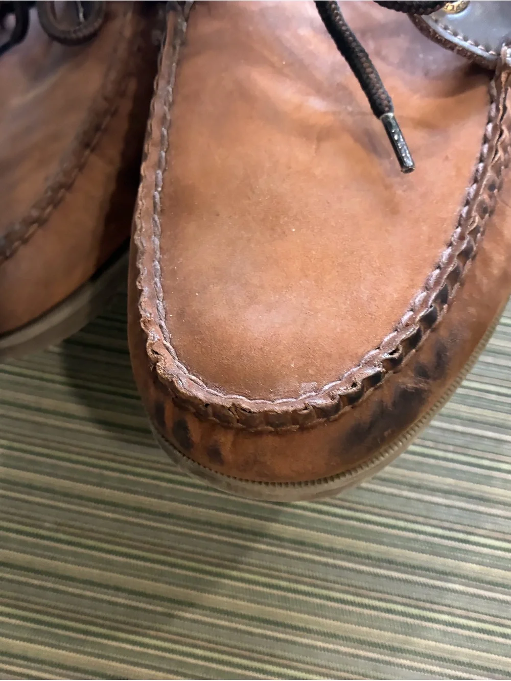 Sperry Brown Leather Men’s Boat Shoes 12W beach boat summer dress casual